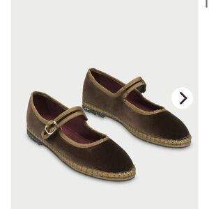 Brown Velvet Mary Jane Shoes